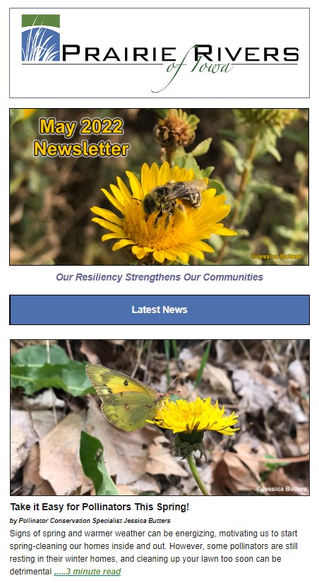 Prairie Rivers of Iowa Newsletter