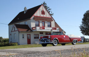 Youngville Cafe Along the Lincoln Highway Heritage Byway in Benton County, Iowa.